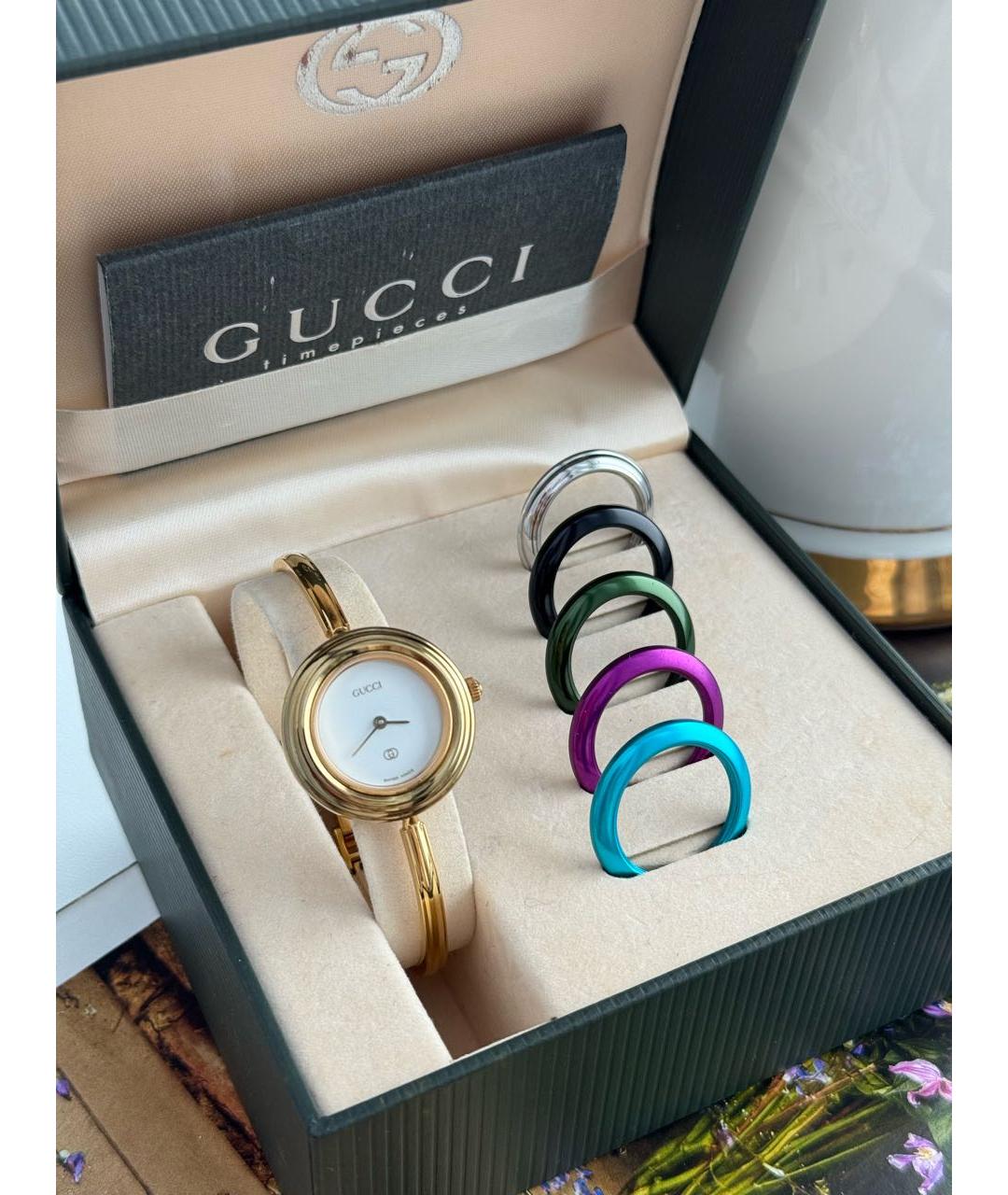 GUCCI Золотые позолоченные часы, фото 3