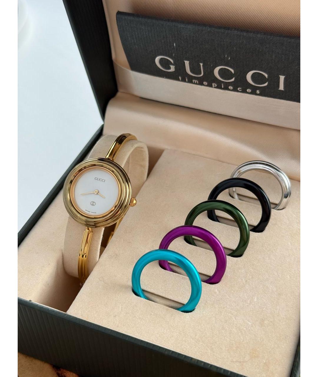 GUCCI Золотые позолоченные часы, фото 4