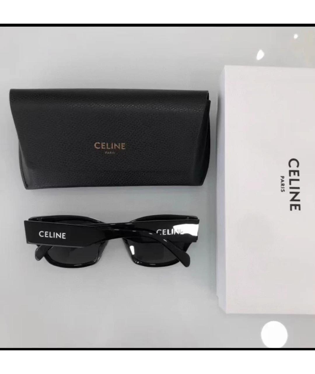 CELINE Черные пластиковые солнцезащитные очки, фото 3