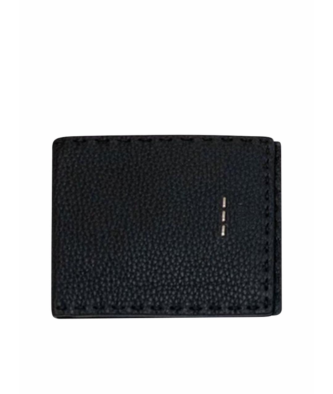 FENDI Черный кожаный кошелек, фото 1