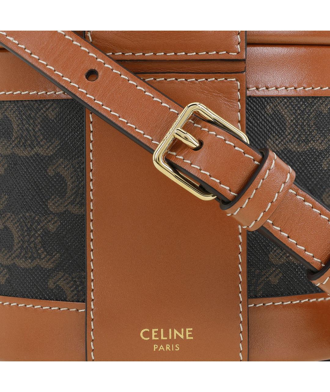 CELINE Коричневая сумка через плечо, фото 5