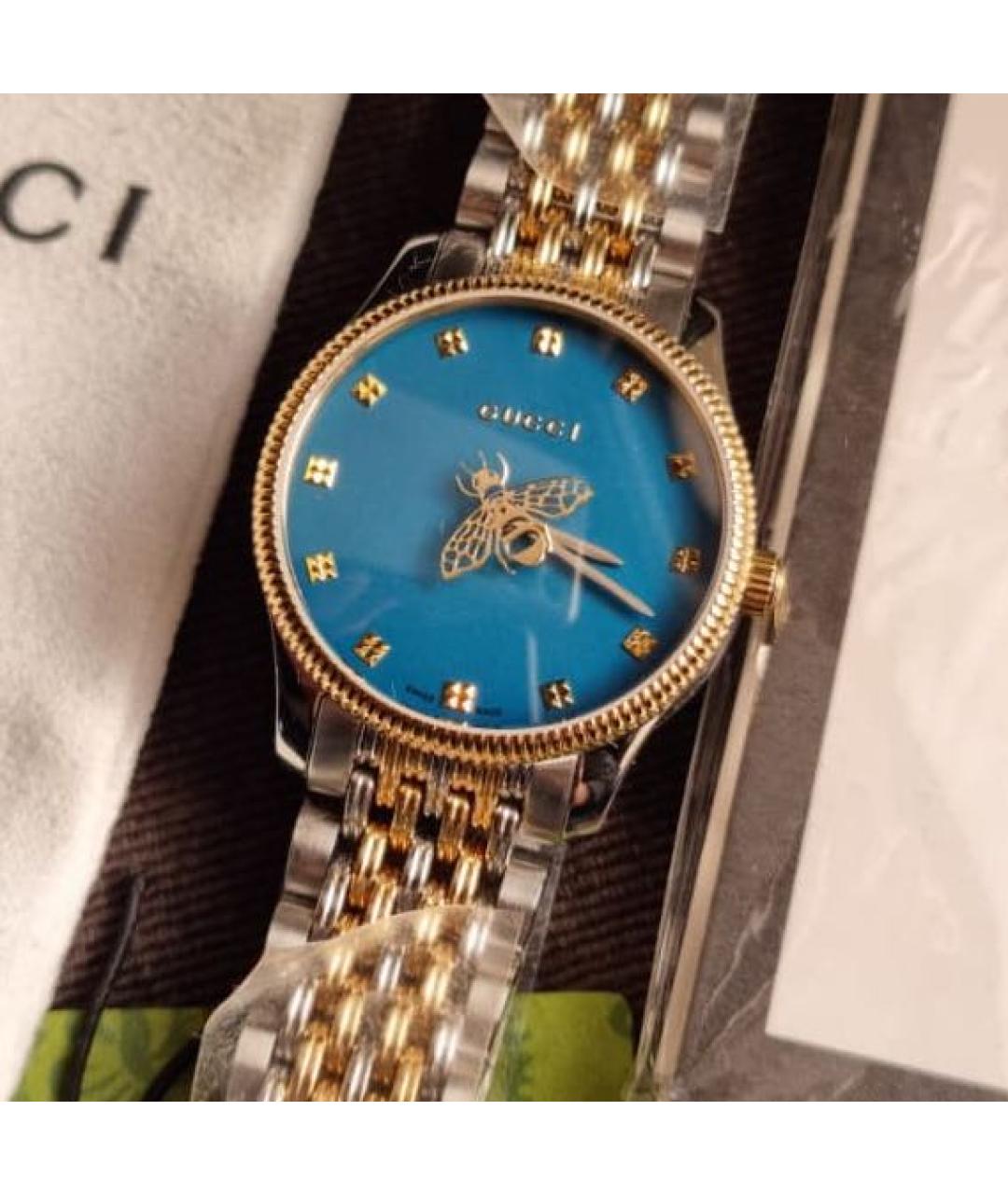 GUCCI Синие стальные часы, фото 5