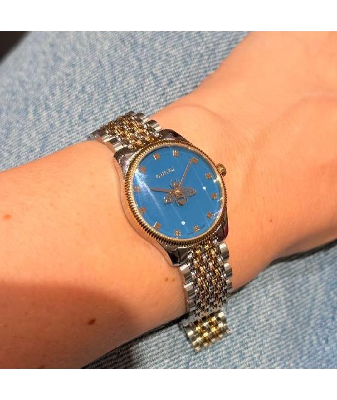 GUCCI Синие стальные часы, фото 3