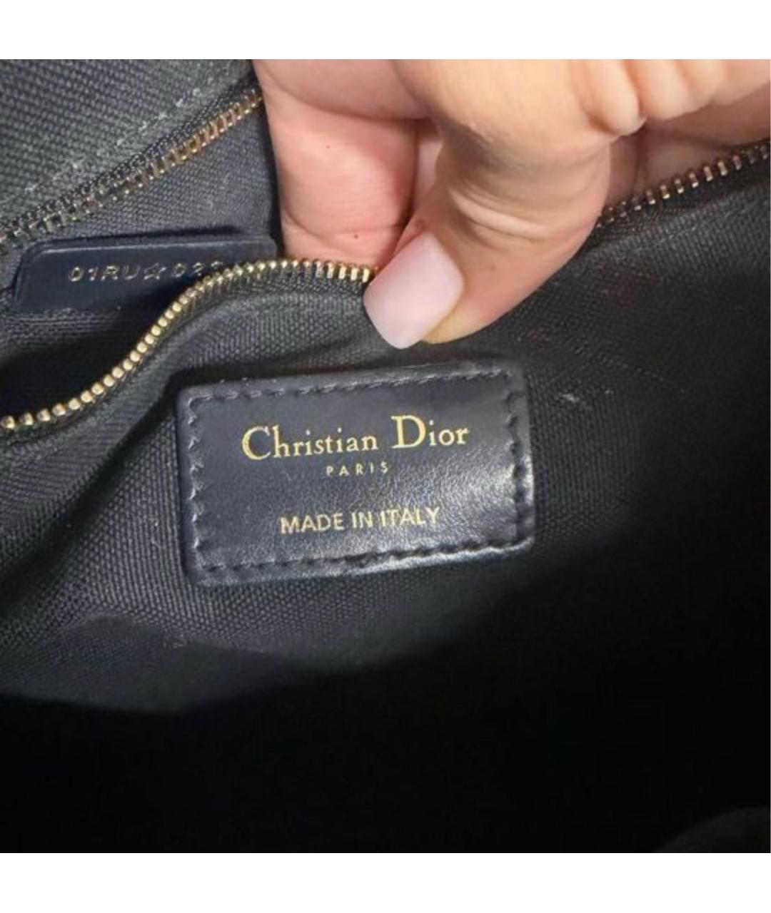 CHRISTIAN DIOR Темно-синяя сумка тоут, фото 3