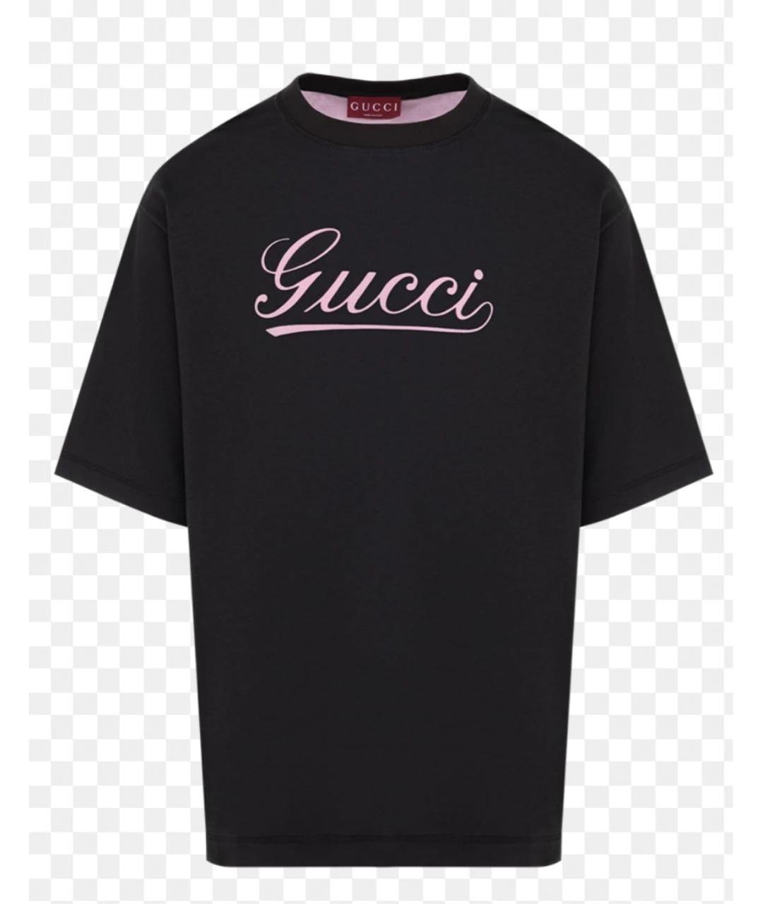 GUCCI Черная хлопковая футболка, фото 5