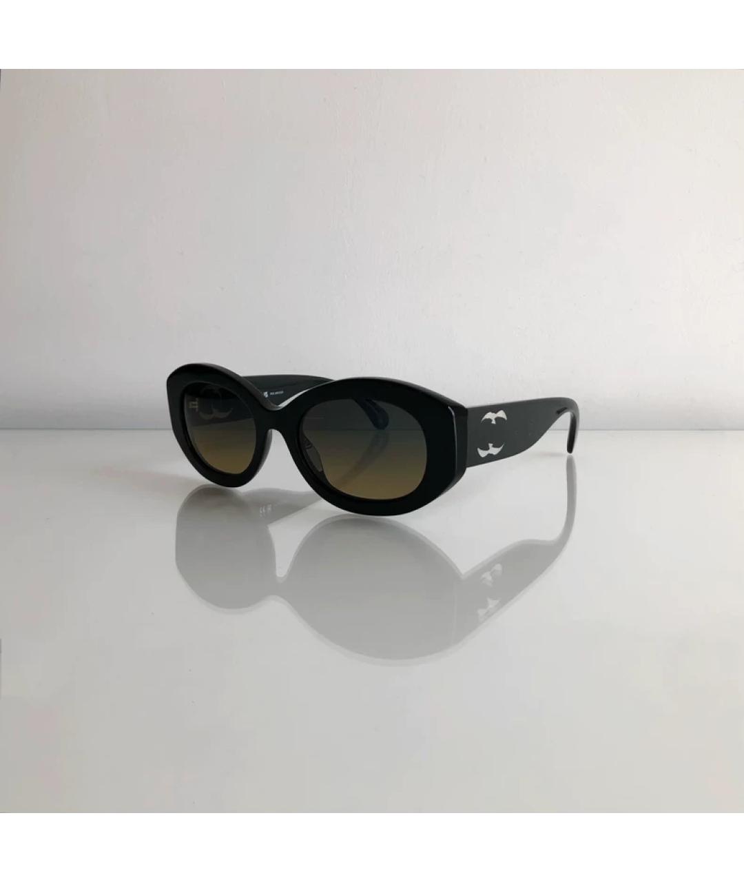 CHANEL Черные пластиковые солнцезащитные очки, фото 3