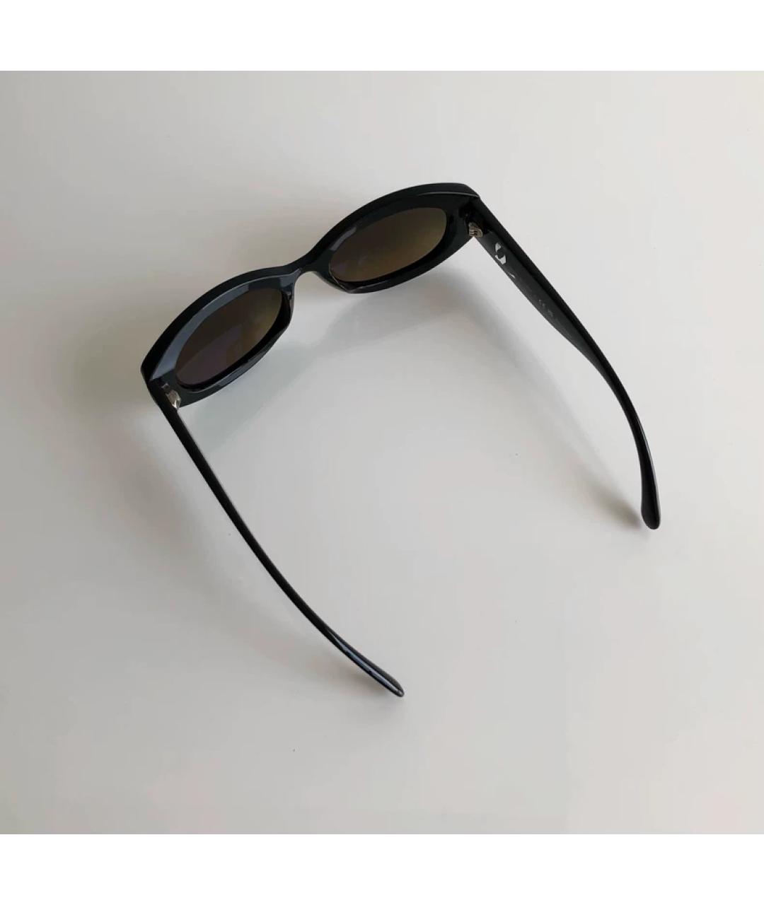 CHANEL Черные пластиковые солнцезащитные очки, фото 5