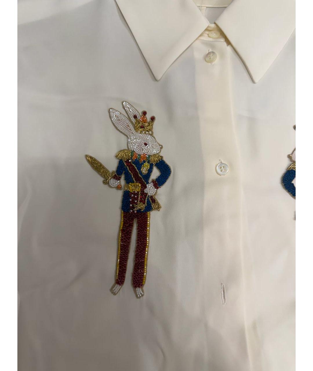 DOLCE&GABBANA Бежевая шелковая блузы, фото 2