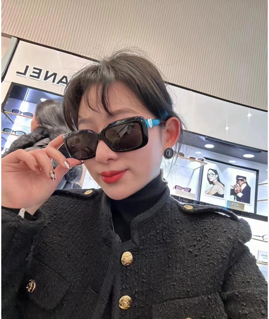 CHANEL Черные пластиковые солнцезащитные очки, фото 5