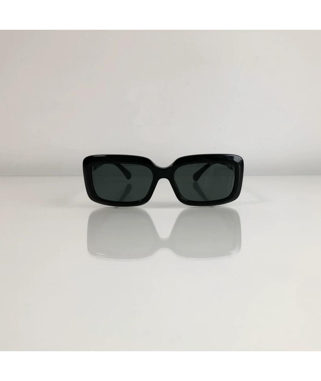 CHANEL Черные пластиковые солнцезащитные очки, фото 2