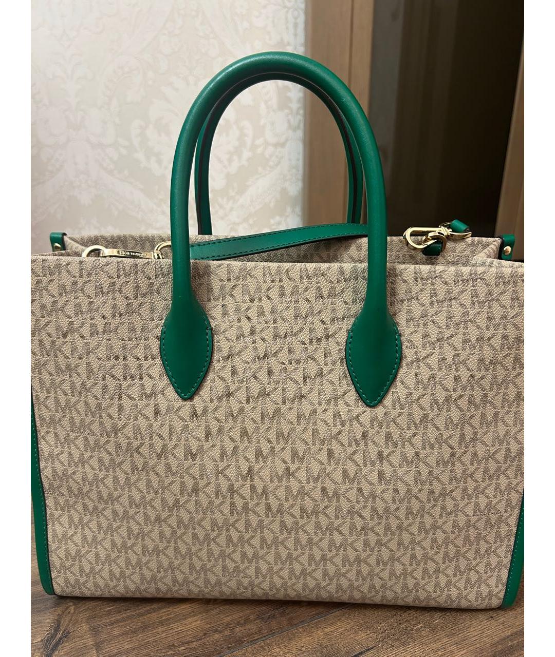 MICHAEL KORS Бежевая сумка тоут из искусственной кожи, фото 3