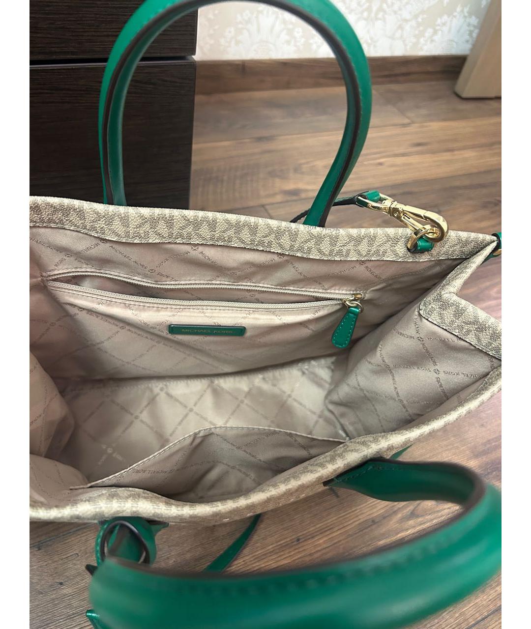 MICHAEL KORS Бежевая сумка тоут из искусственной кожи, фото 4