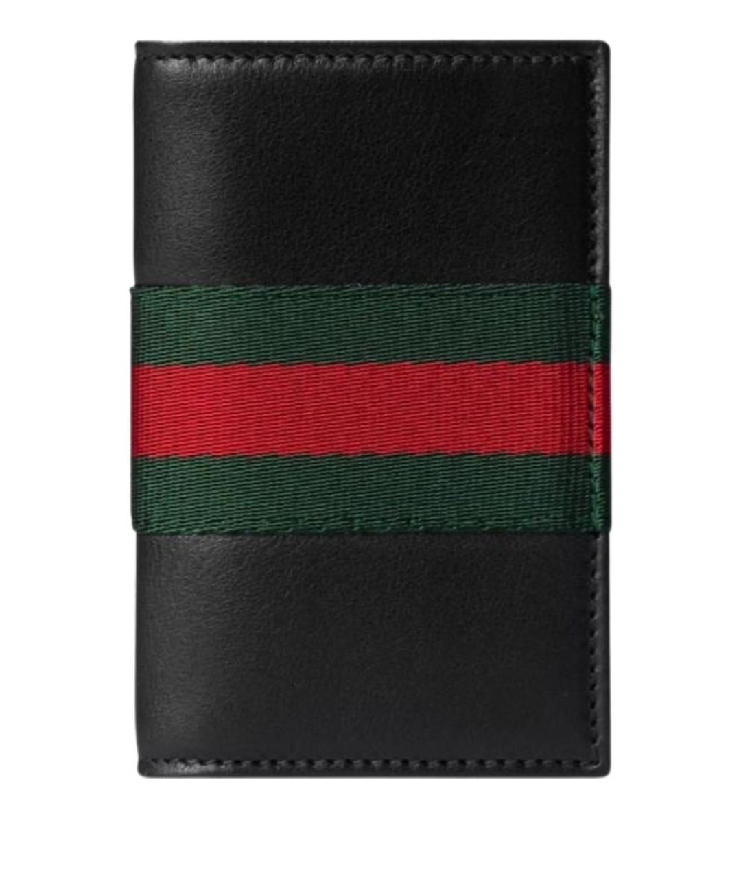 GUCCI Черный кожаный кардхолдер, фото 1