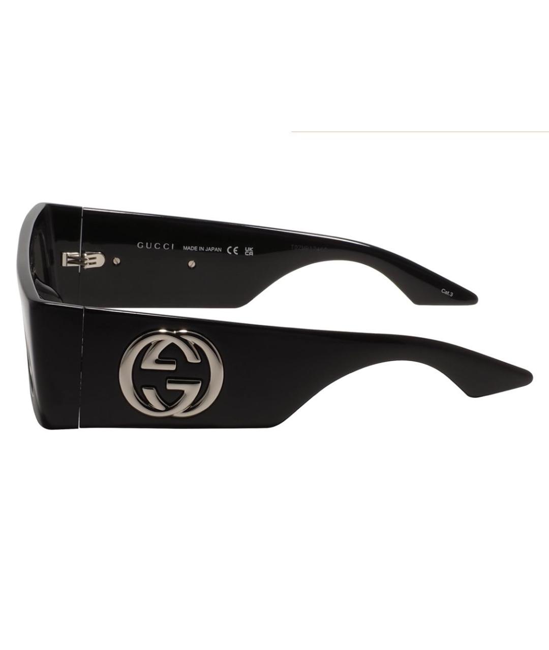 GUCCI Черные пластиковые солнцезащитные очки, фото 3