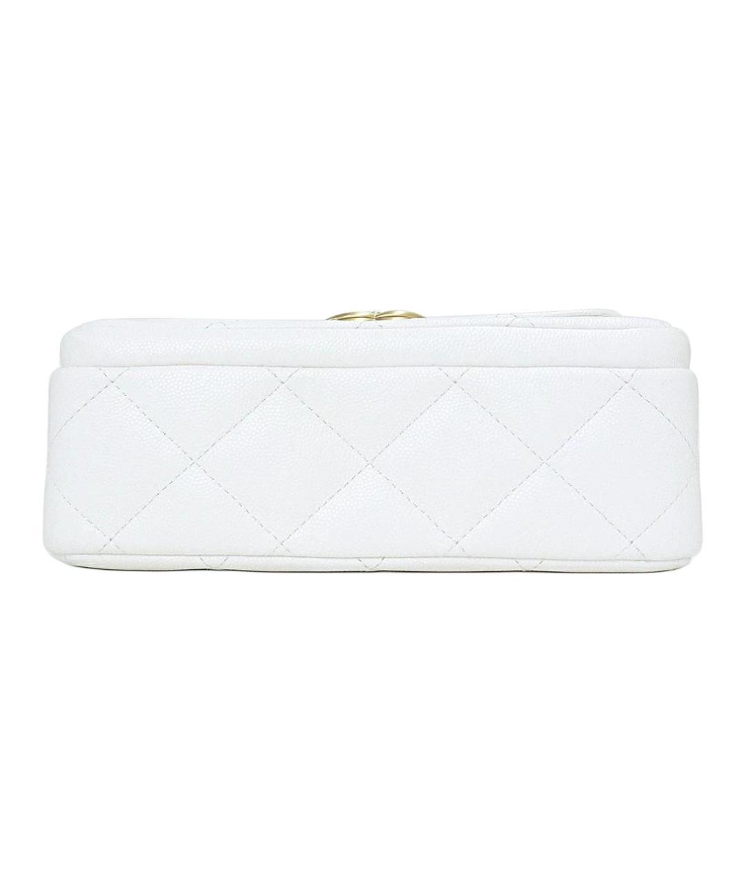 CHANEL Белая кожаная сумка через плечо, фото 4