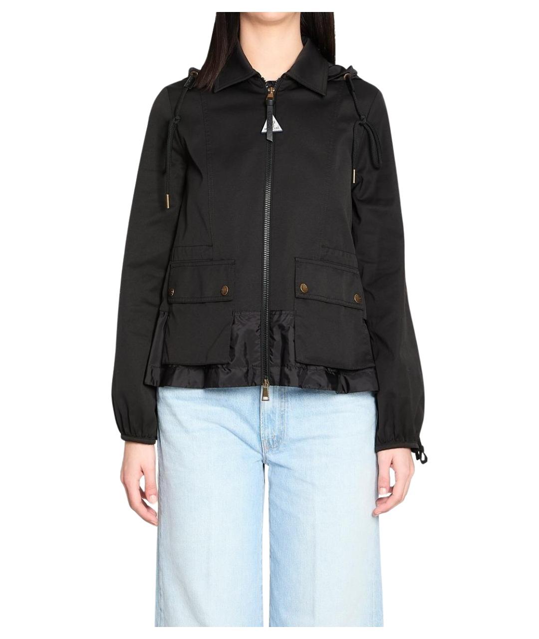 MONCLER Черная полиэстеровая куртка, фото 1