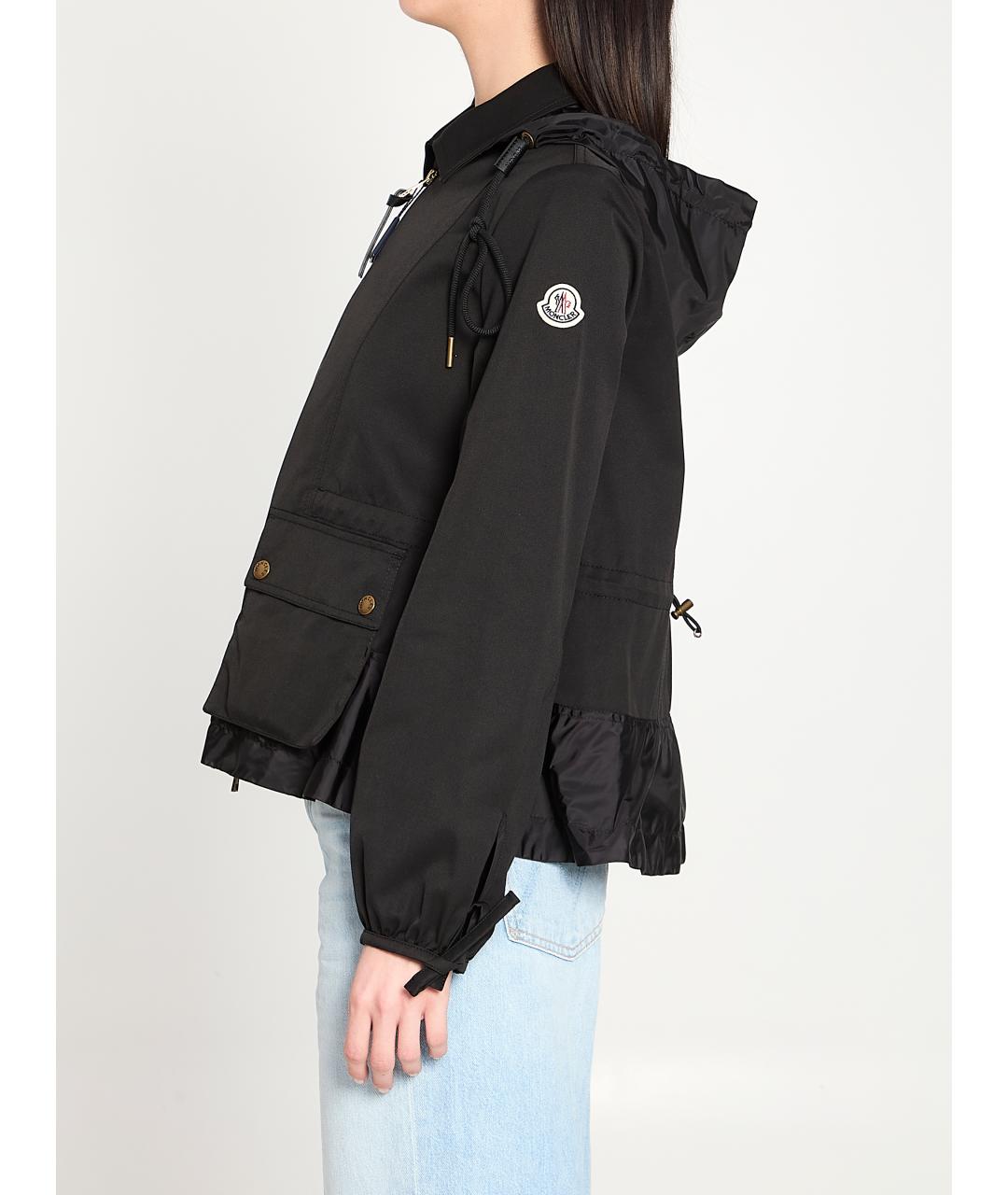 MONCLER Черная полиэстеровая куртка, фото 3