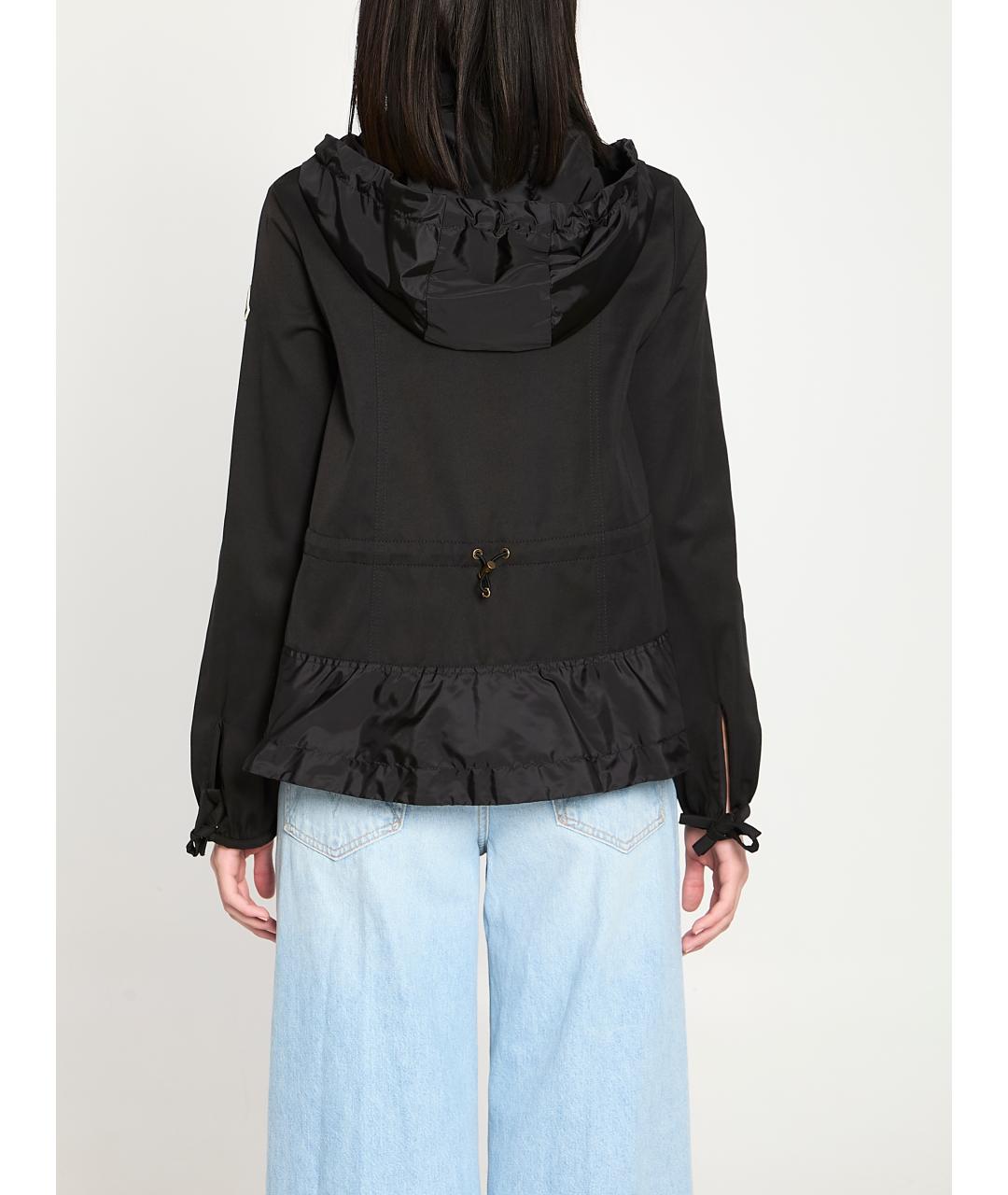 MONCLER Черная полиэстеровая куртка, фото 4