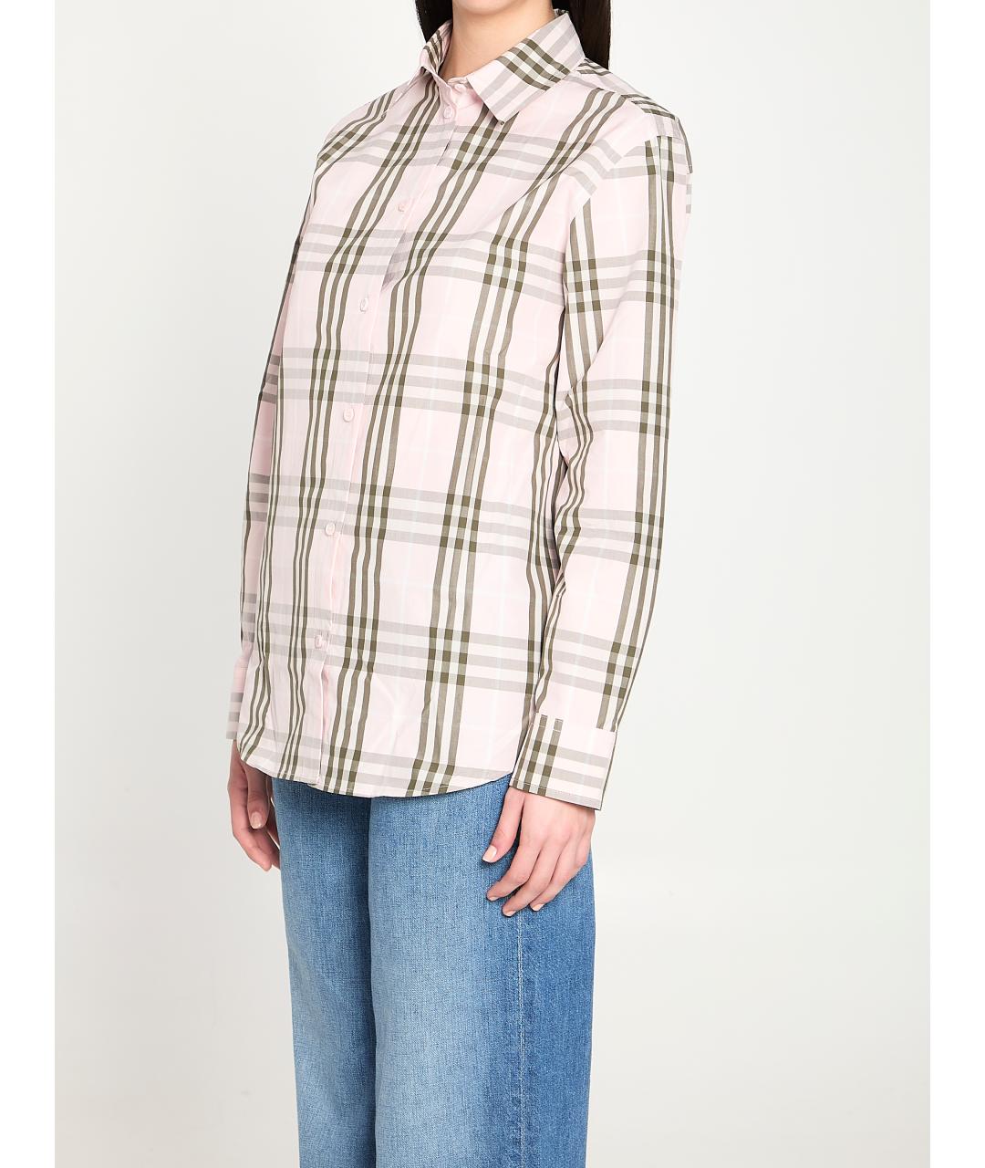BURBERRY Розовая хлопковая рубашка, фото 2