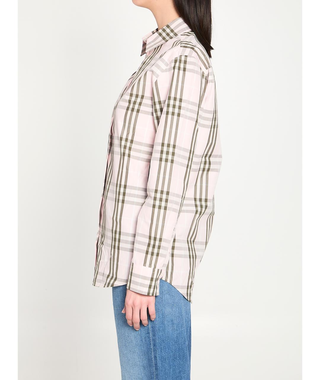BURBERRY Розовая хлопковая рубашка, фото 3