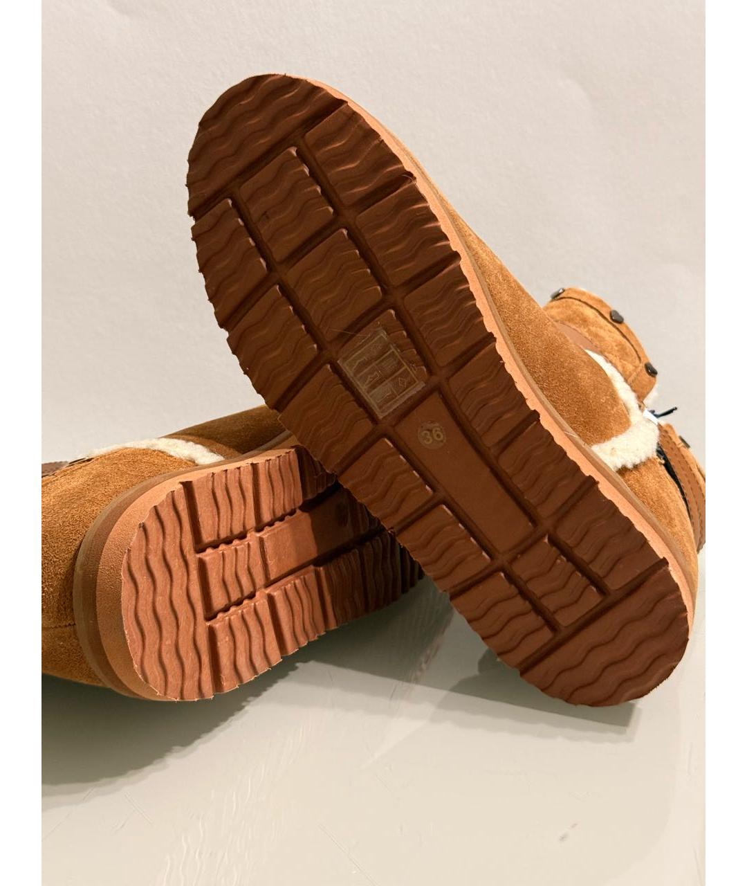TRUSSARDI JEANS Коричневые замшевые полусапоги, фото 5