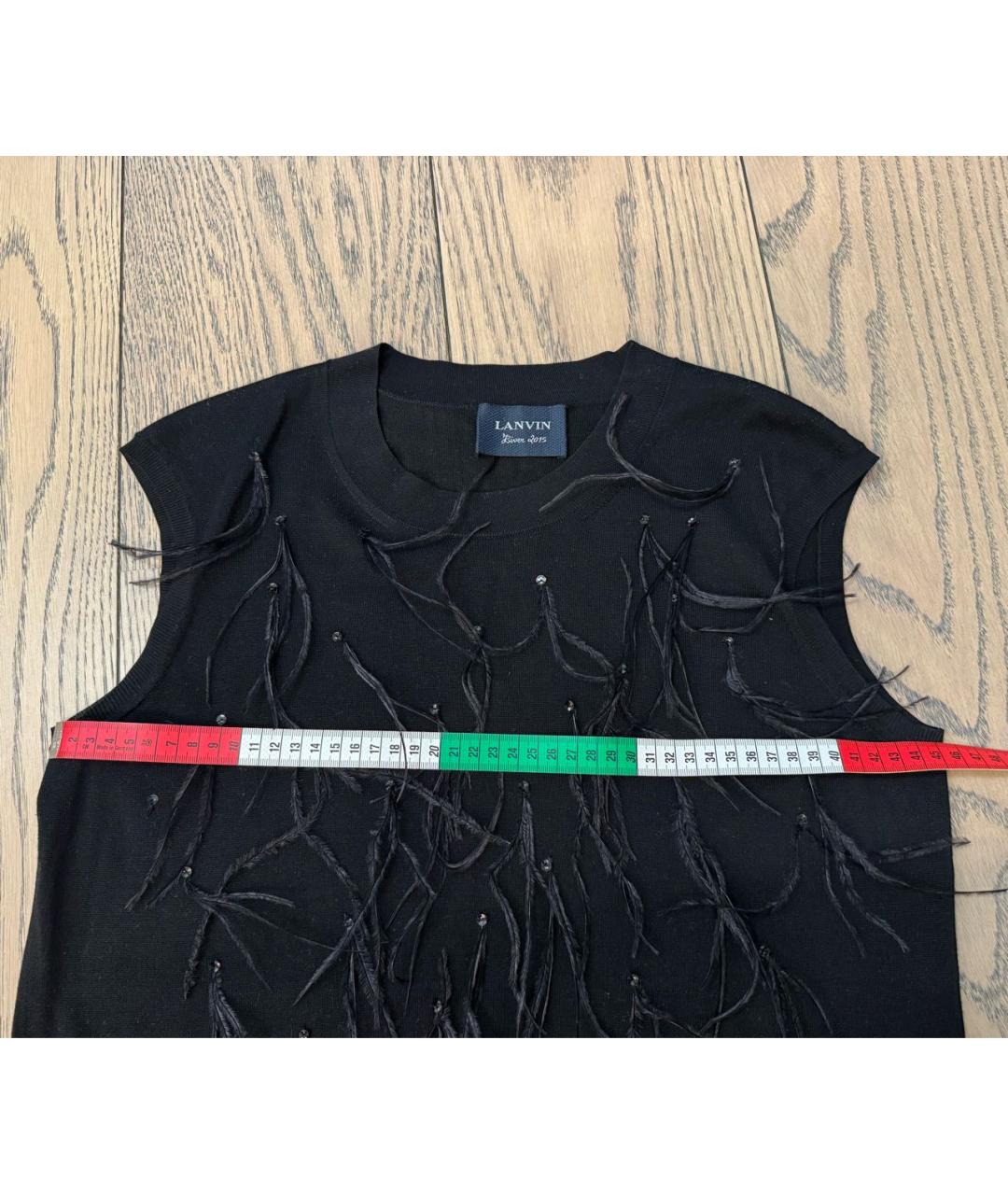 LANVIN Черный шелковый джемпер / свитер, фото 7