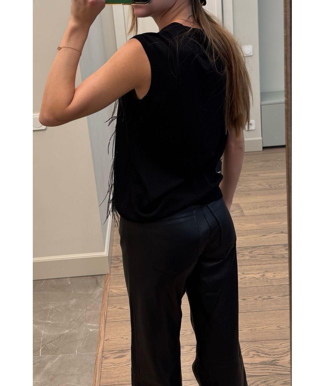 LANVIN Черный шелковый джемпер / свитер, фото 5