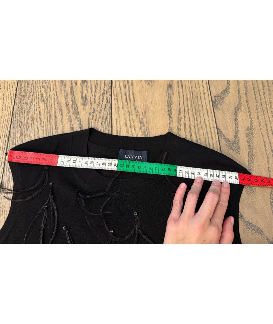 LANVIN Черный шелковый джемпер / свитер, фото 8
