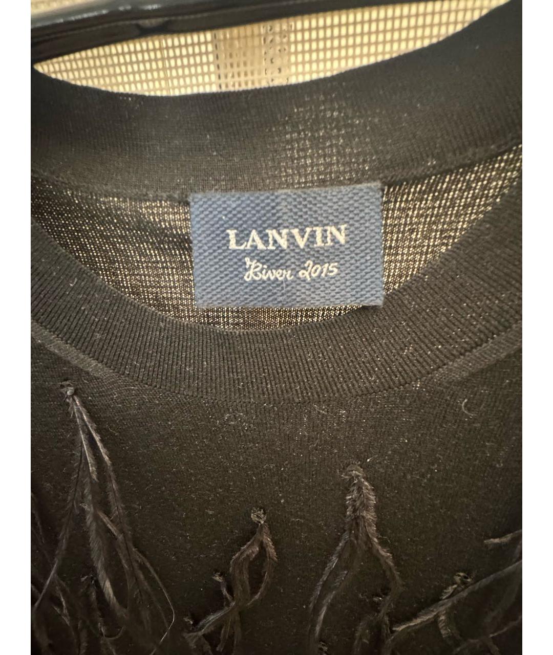 LANVIN Черный шелковый джемпер / свитер, фото 3