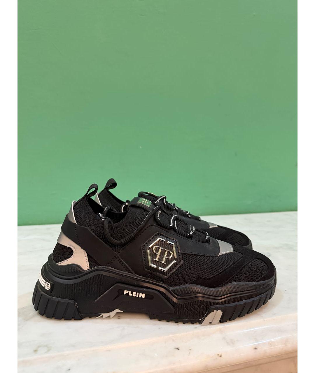 PHILIPP PLEIN Черные низкие кроссовки / кеды, фото 3