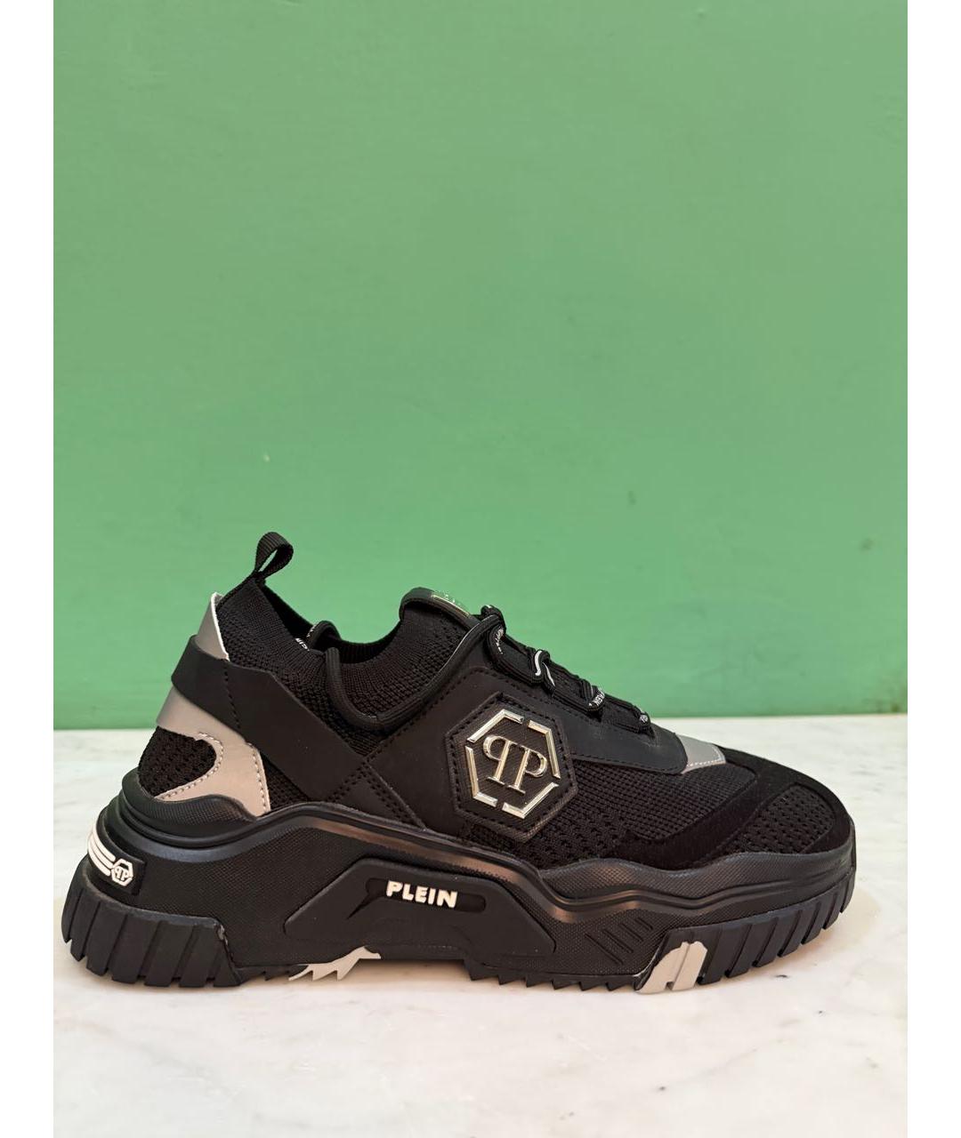 PHILIPP PLEIN Черные низкие кроссовки / кеды, фото 7