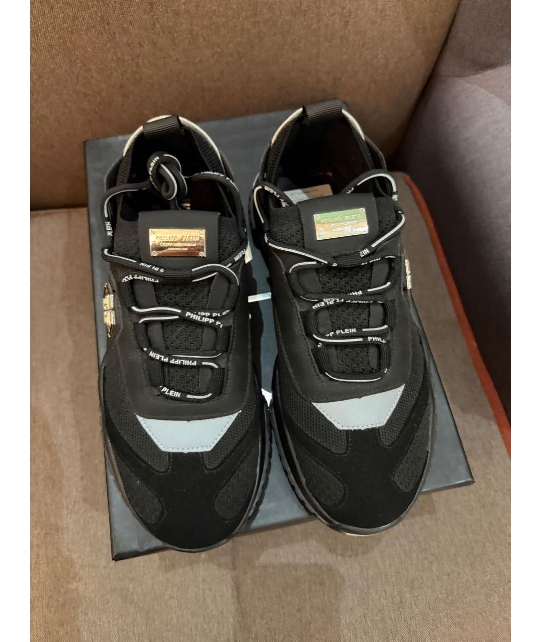 PHILIPP PLEIN Черные низкие кроссовки / кеды, фото 6