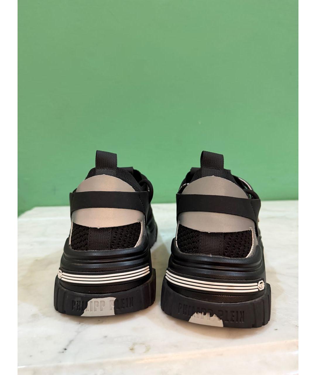 PHILIPP PLEIN Черные низкие кроссовки / кеды, фото 5