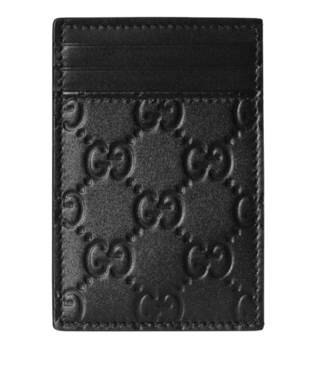 GUCCI Черный кожаный кардхолдер, фото 1