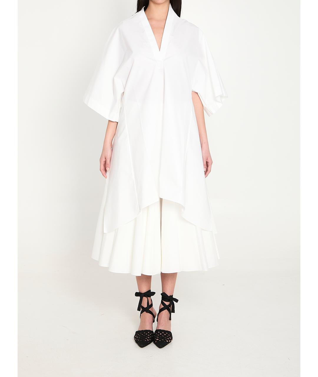 JACQUEMUS Белое хлопковое повседневное платье, фото 5