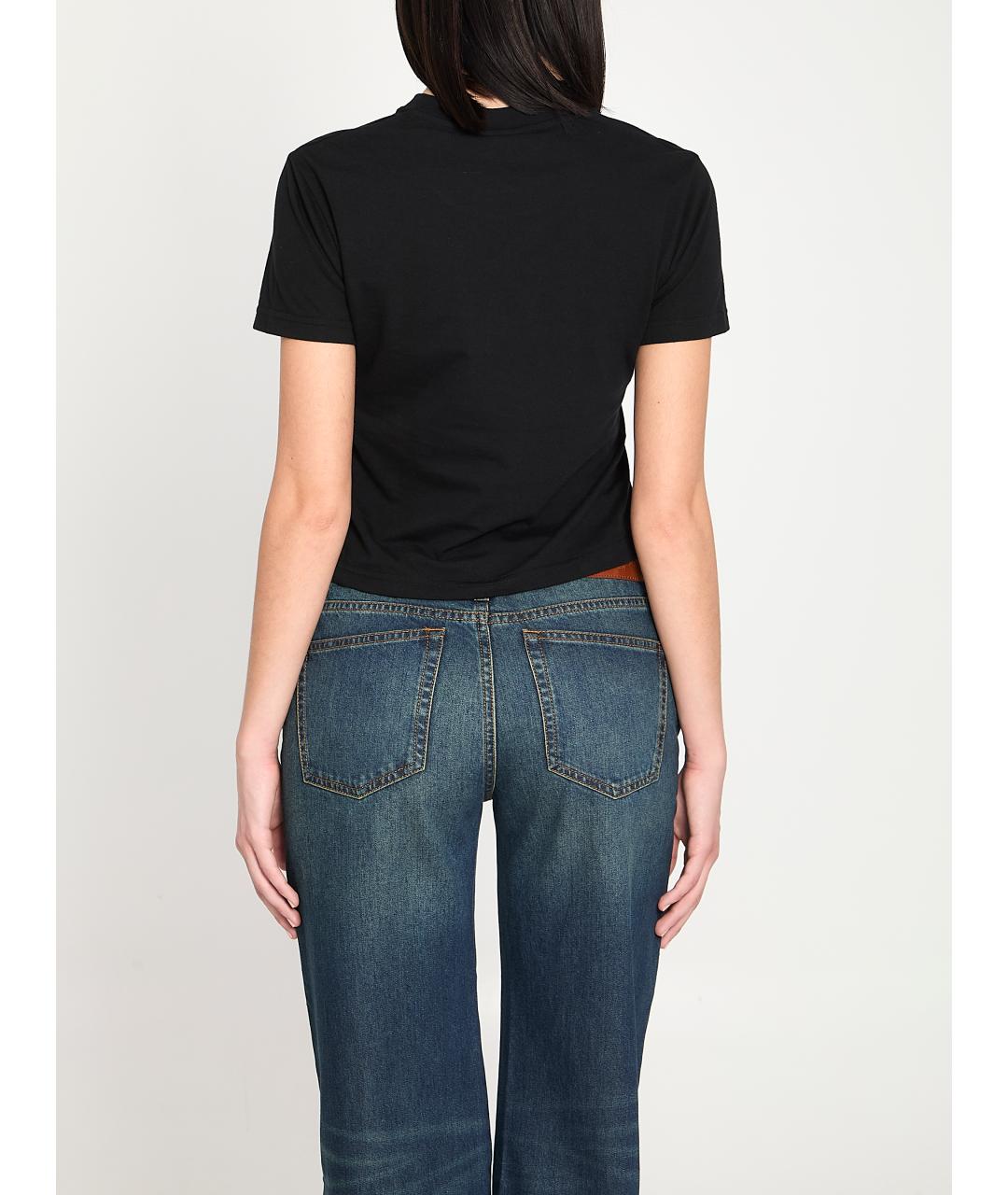 GUCCI Черная хлопковая футболка, фото 4