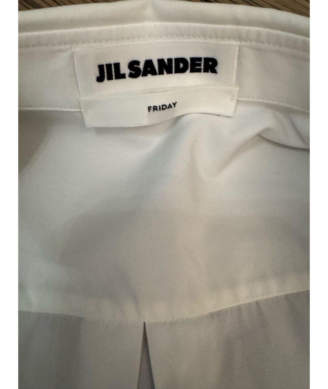 JIL SANDER Белая хлопковая рубашка, фото 5