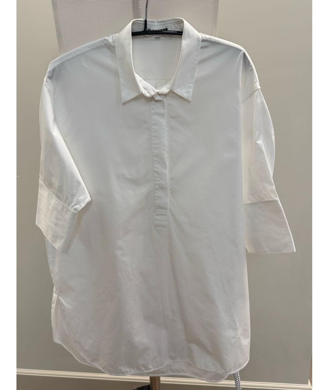 JIL SANDER Белая хлопковая рубашка, фото 9