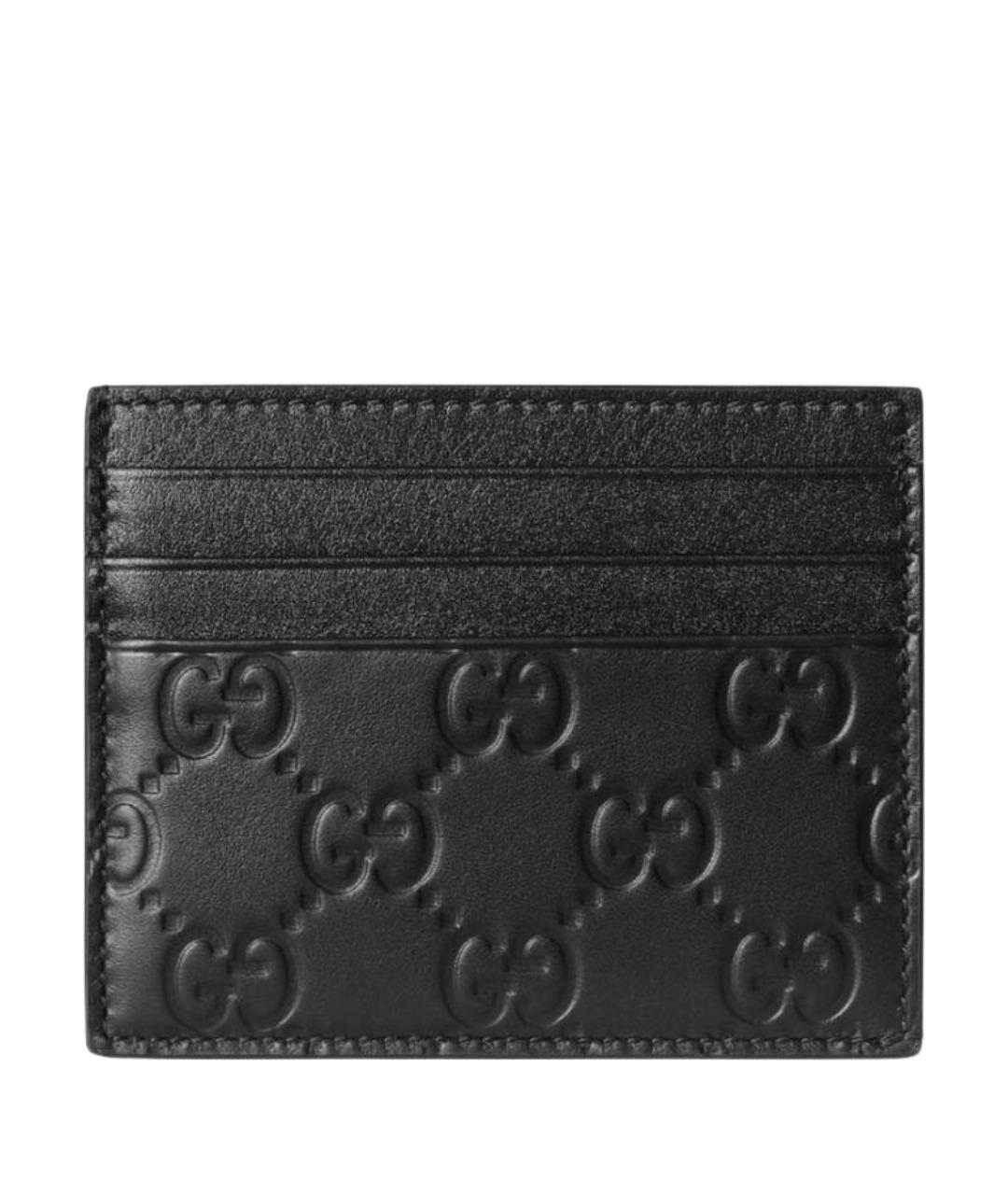 GUCCI Черный кожаный кардхолдер, фото 1