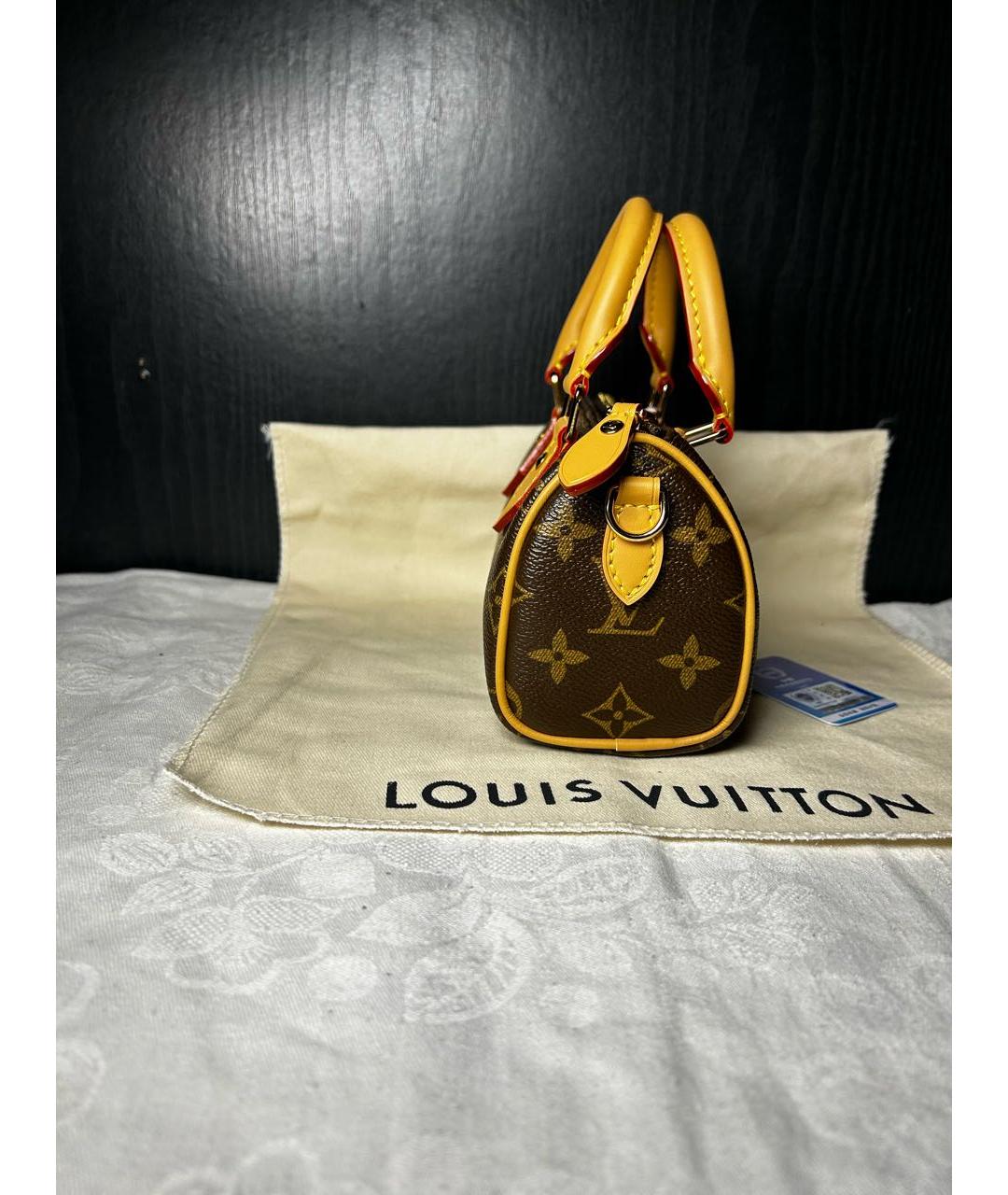 LOUIS VUITTON Коричневая сумка с короткими ручками, фото 3