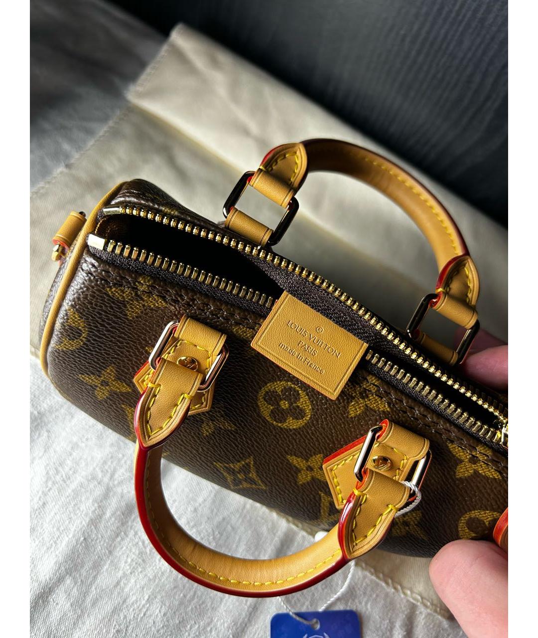 LOUIS VUITTON Коричневая сумка с короткими ручками, фото 4