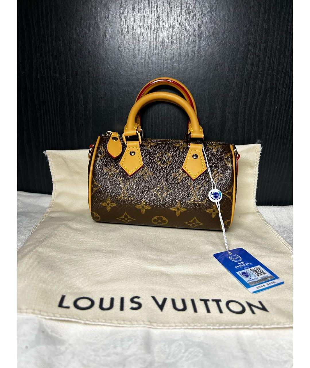LOUIS VUITTON Коричневая сумка с короткими ручками, фото 2