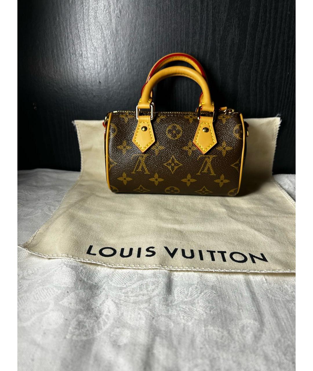 LOUIS VUITTON Коричневая сумка с короткими ручками, фото 6