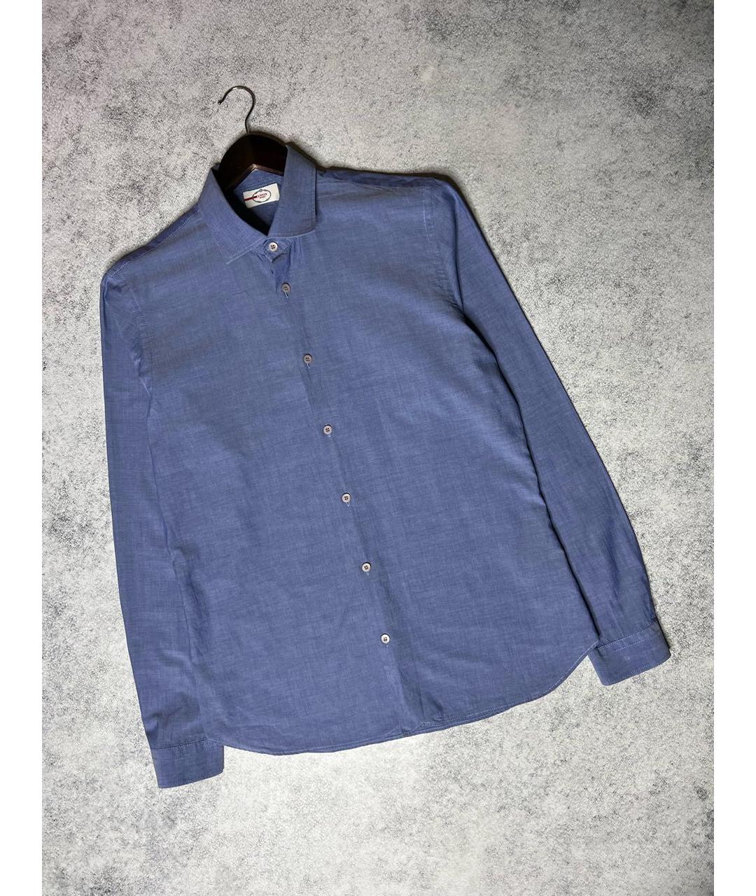 PRADA Синяя хлопковая кэжуал рубашка, фото 8