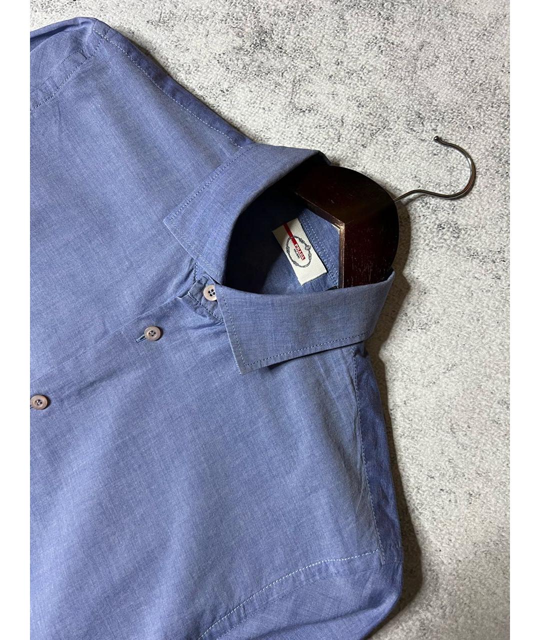 PRADA Синяя хлопковая кэжуал рубашка, фото 3