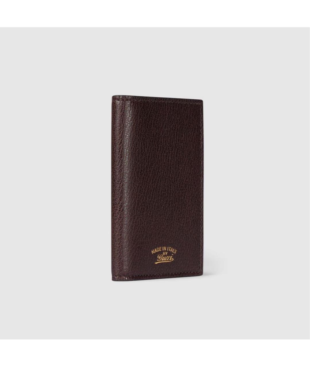 GUCCI Коричневый кожаный кардхолдер, фото 3