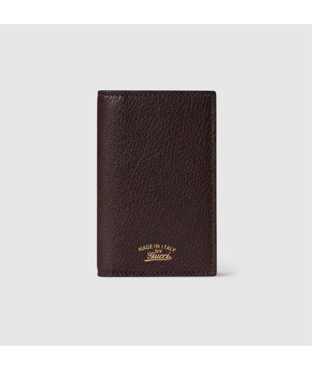 GUCCI Коричневый кожаный кардхолдер, фото 5