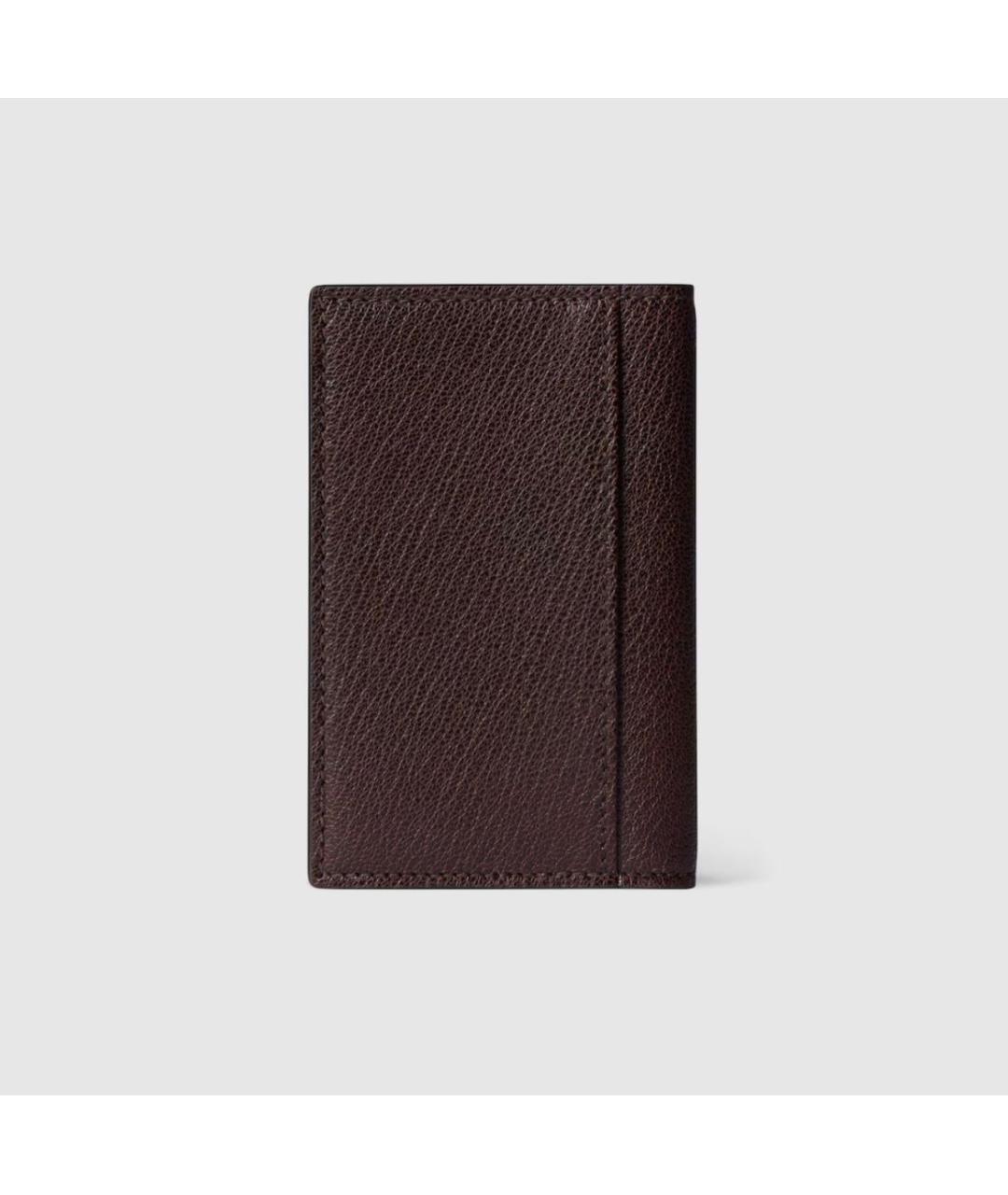 GUCCI Коричневый кожаный кардхолдер, фото 4