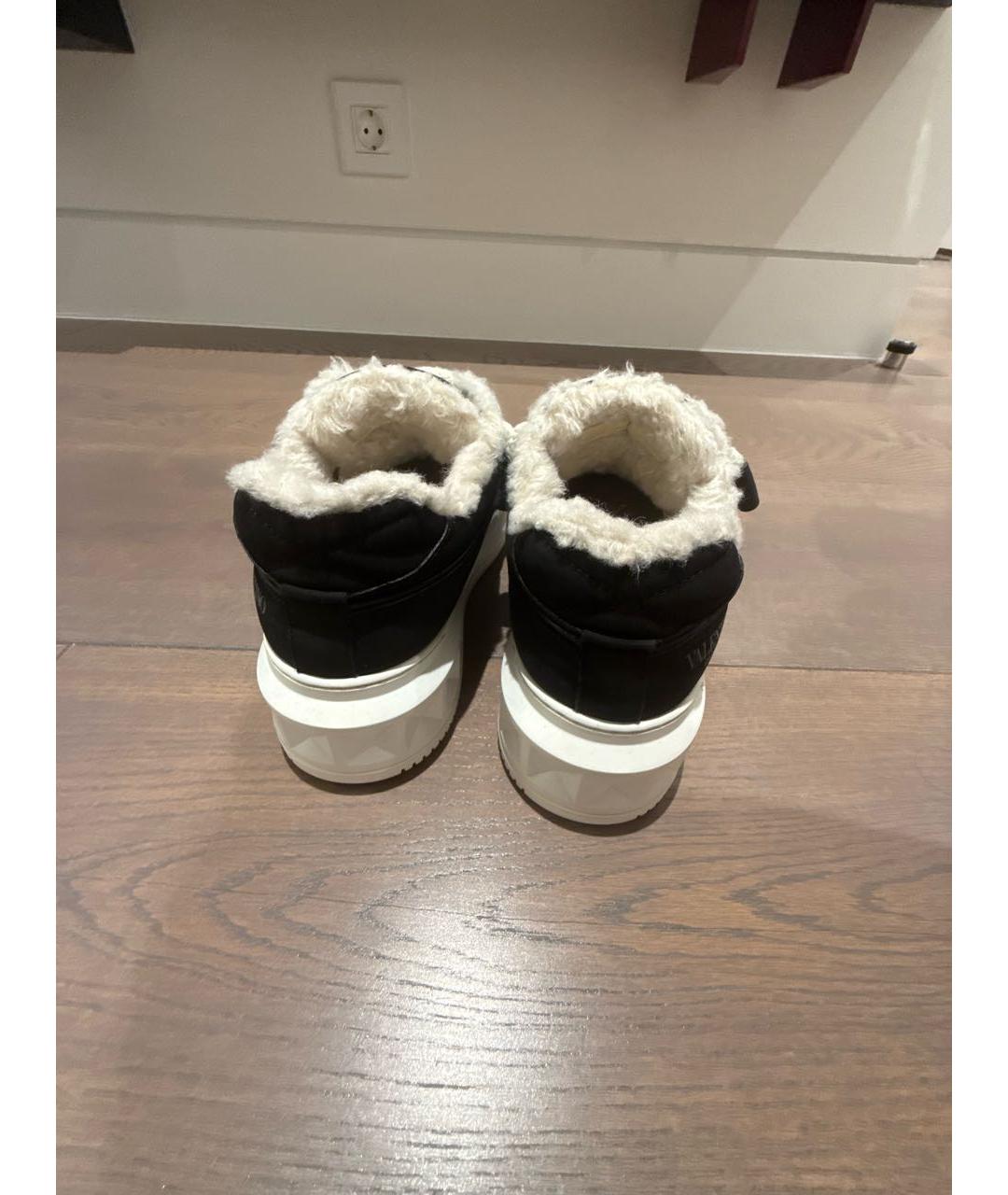 VALENTINO Черные замшевые кроссовки, фото 4