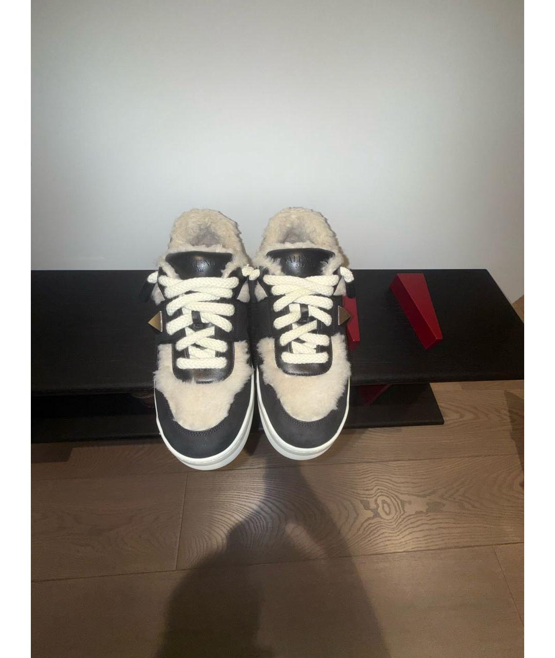 VALENTINO Черные замшевые кроссовки, фото 2